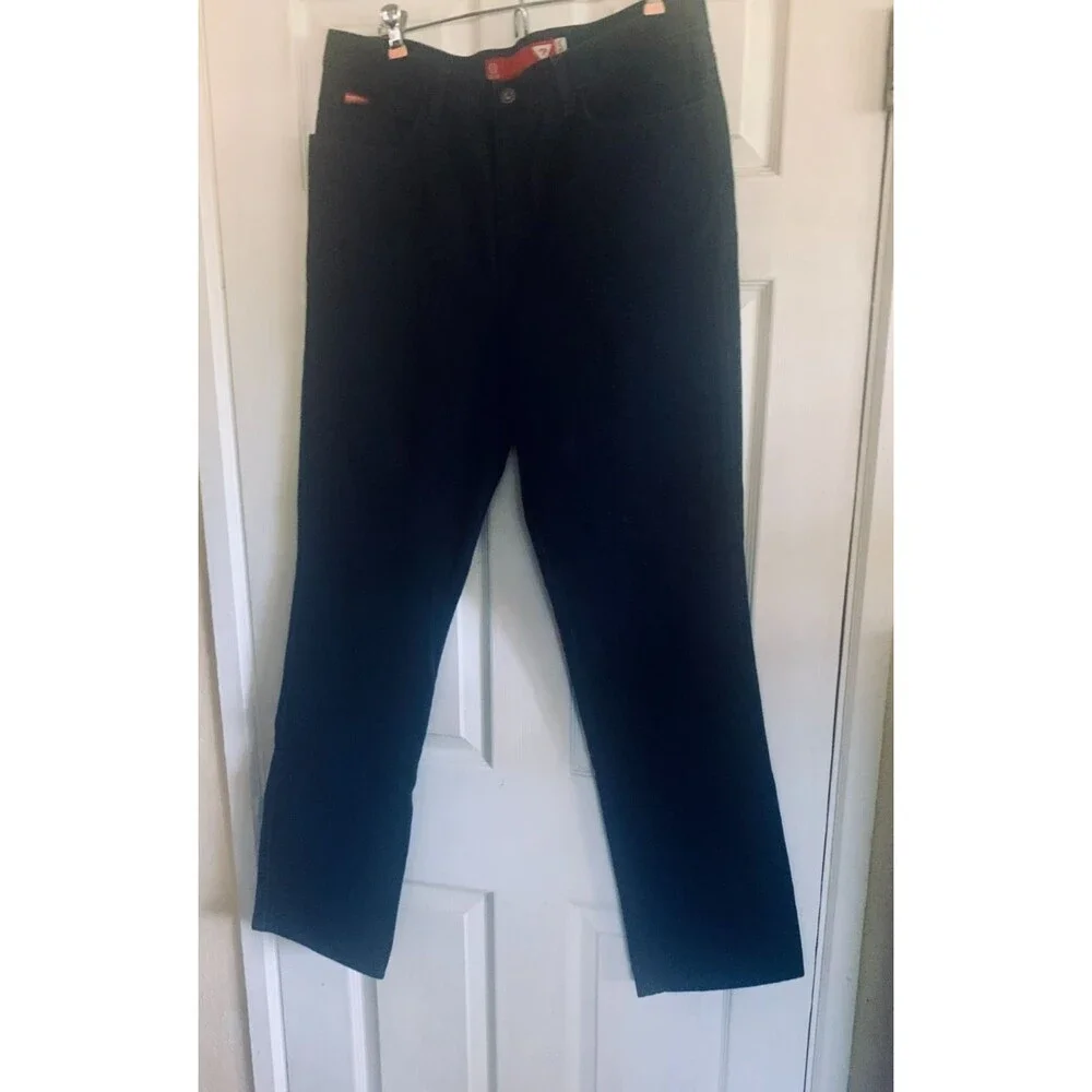 NWOT Vintage Black Guess Men's 100% Cotton Coupe Cut Jeans USA Size 34 (34 x 33)